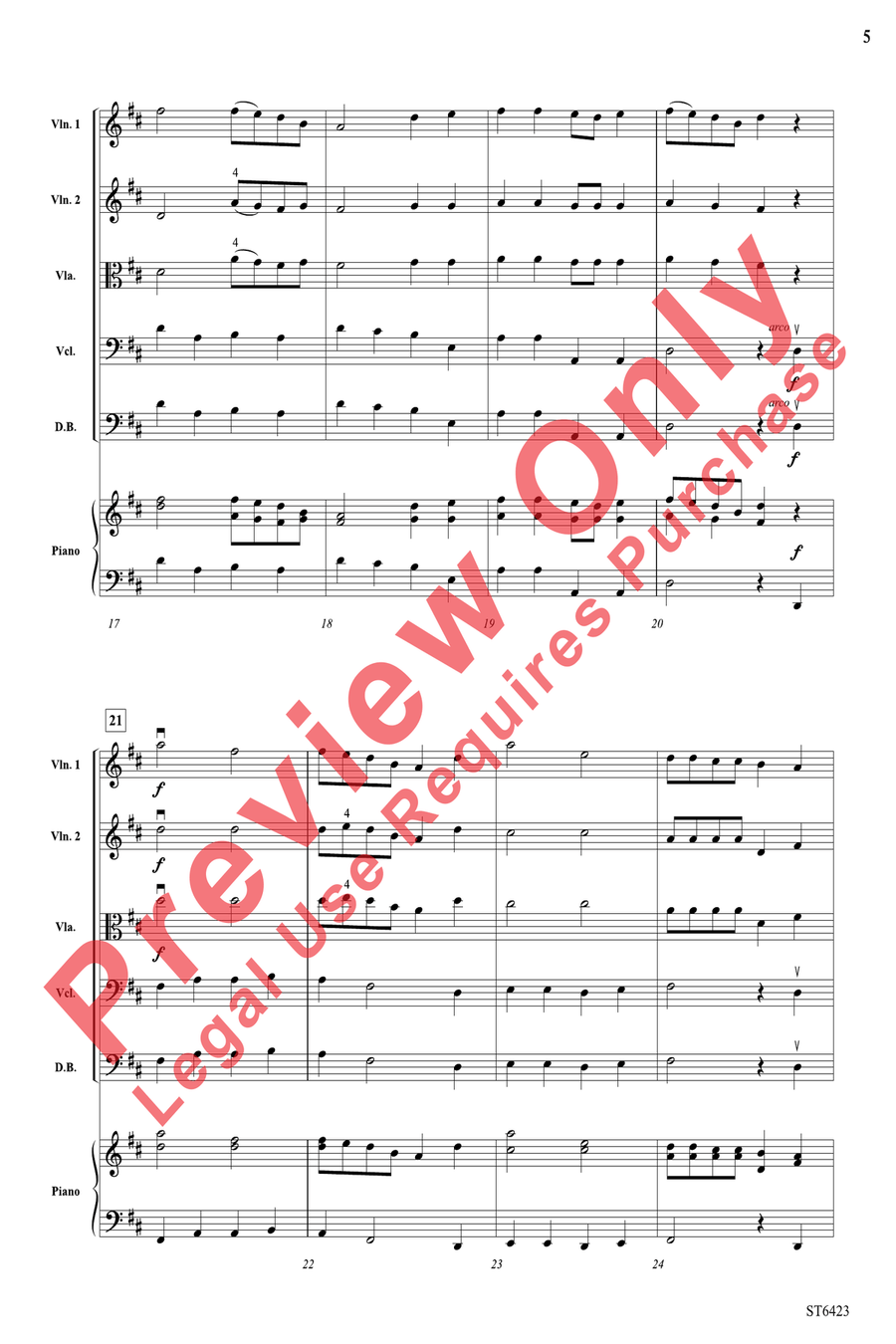 Go Tell it on the Mountain String Orchestra scores gallery preview page 5