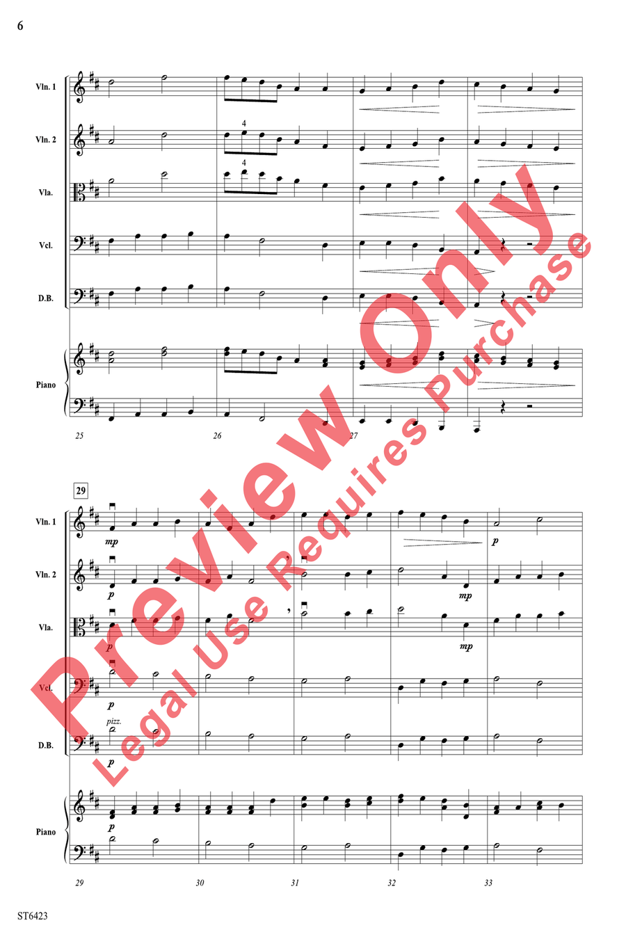Go Tell it on the Mountain String Orchestra scores gallery preview page 6
