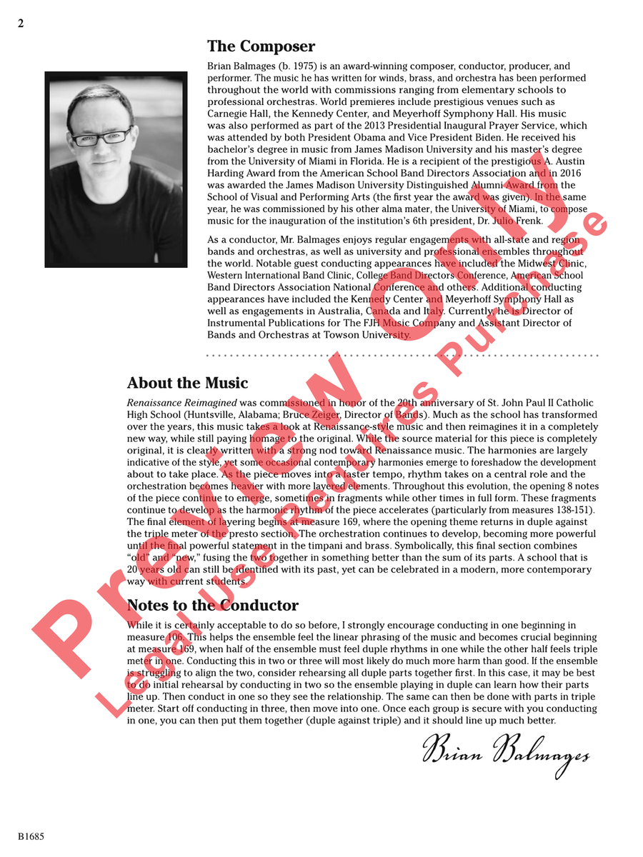 Renaissance Reimagined Renaissance Reimagined Concert Band scores gallery preview page 3