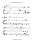 Vocalise Élégiaque No. 2 for Violin and Piano (2017)