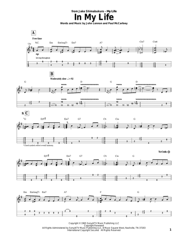 In My Life (arr. Jake Shimabukuro)
