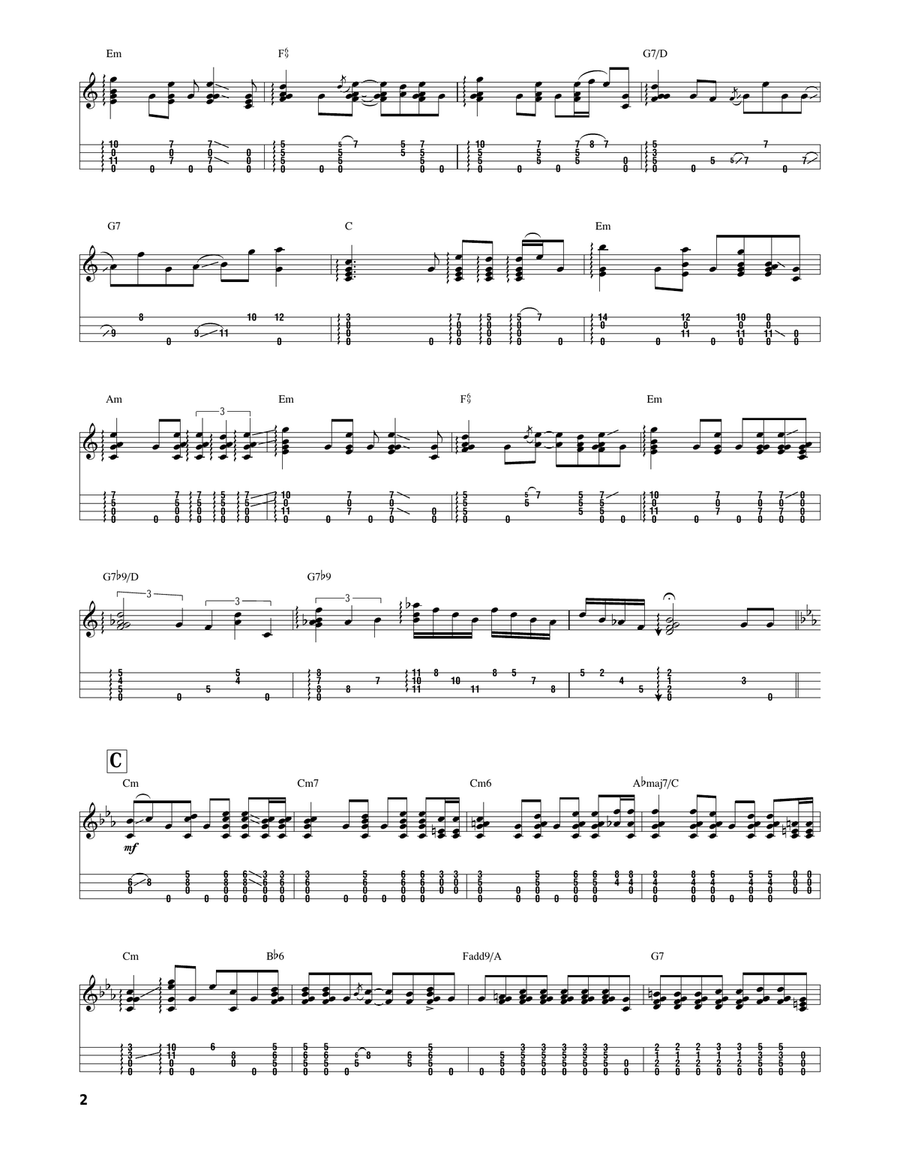 While My Guitar Gently Weeps (arr. Jake Shimabukuro) Electric Guitar scores gallery preview page 2