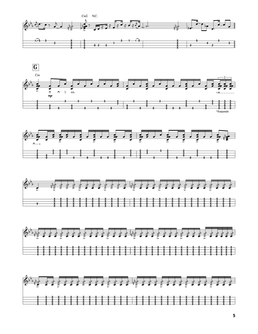 While My Guitar Gently Weeps (arr. Jake Shimabukuro) Electric Guitar scores gallery preview page 5