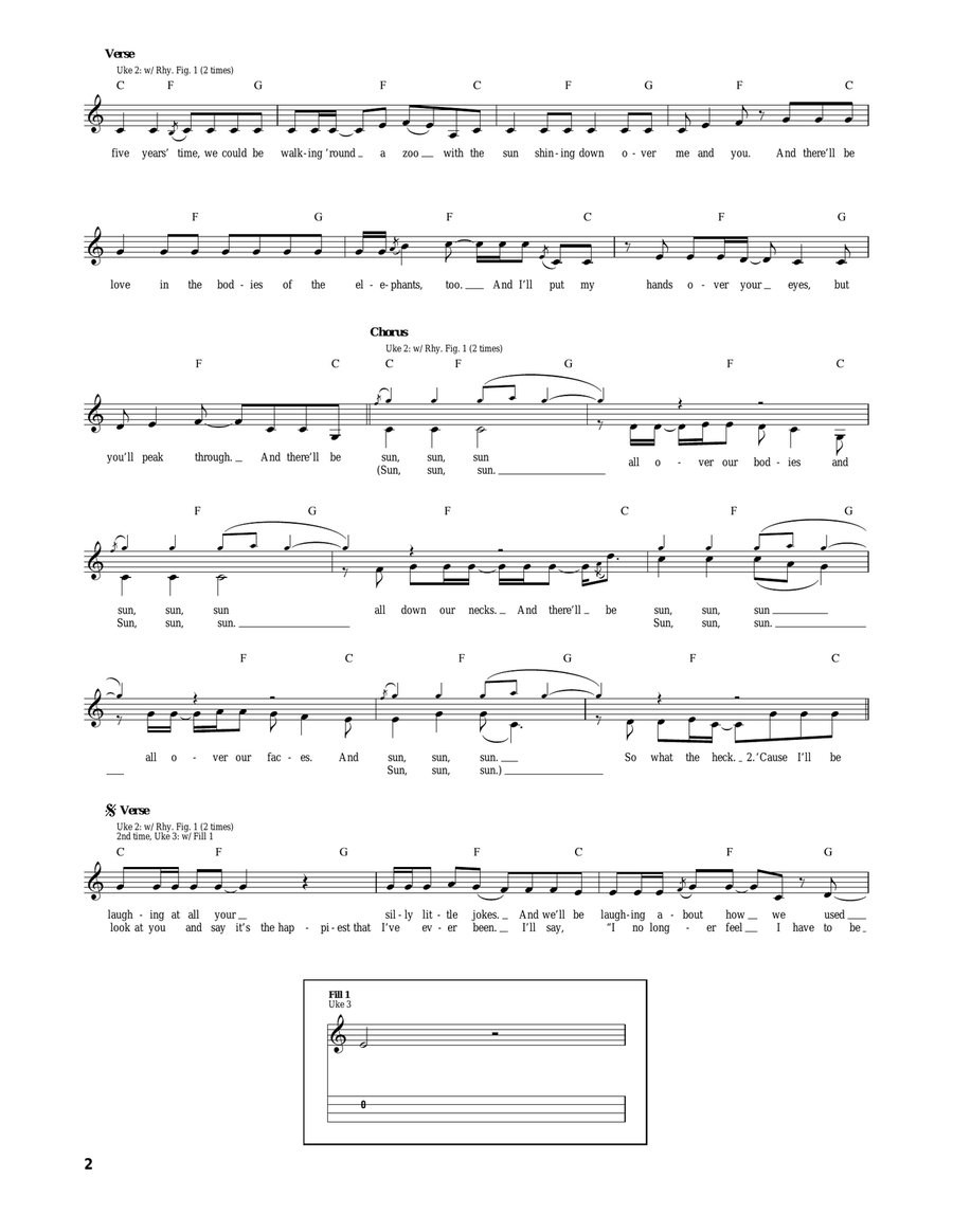 5 Years Time 5 Years Time Ukulele scores gallery preview page 2