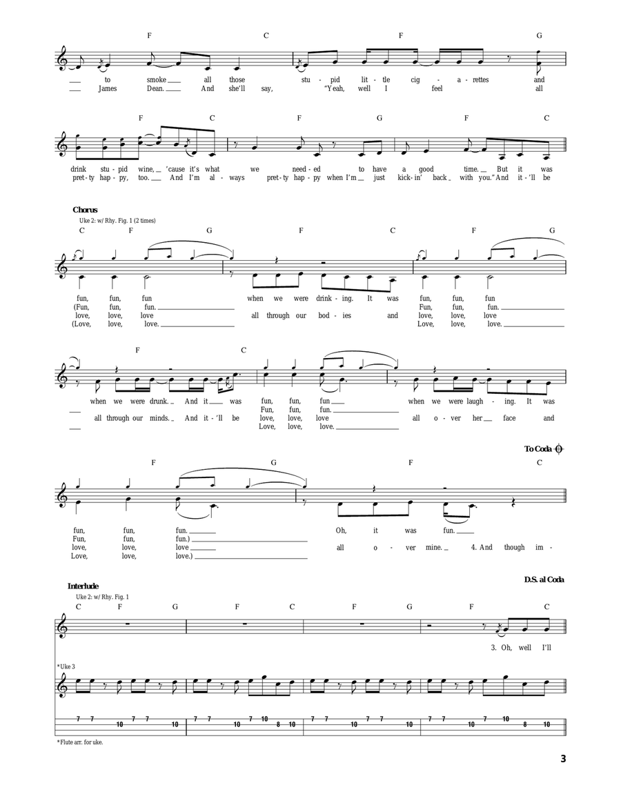 5 Years Time 5 Years Time Ukulele scores gallery preview page 3