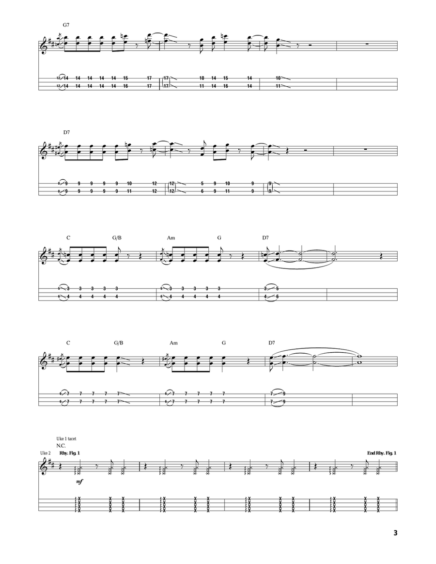 Low Rider (arr. Jake Shimabukuro) Ukulele scores gallery preview page 3