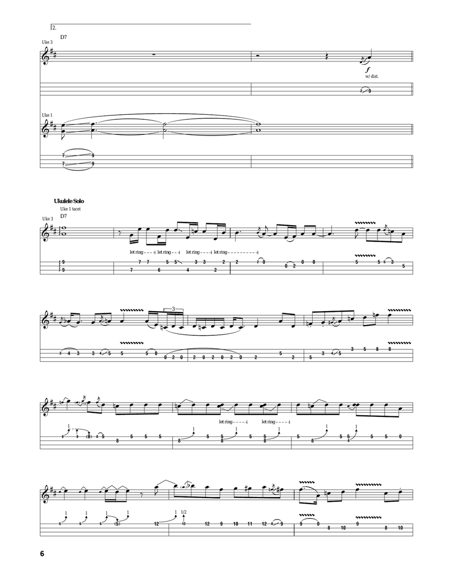 Low Rider (arr. Jake Shimabukuro) Ukulele scores gallery preview page 6