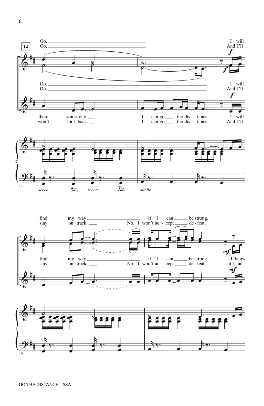 Go The Distance (from Hercules) (arr. John Leavitt) SSA scores gallery preview page 4