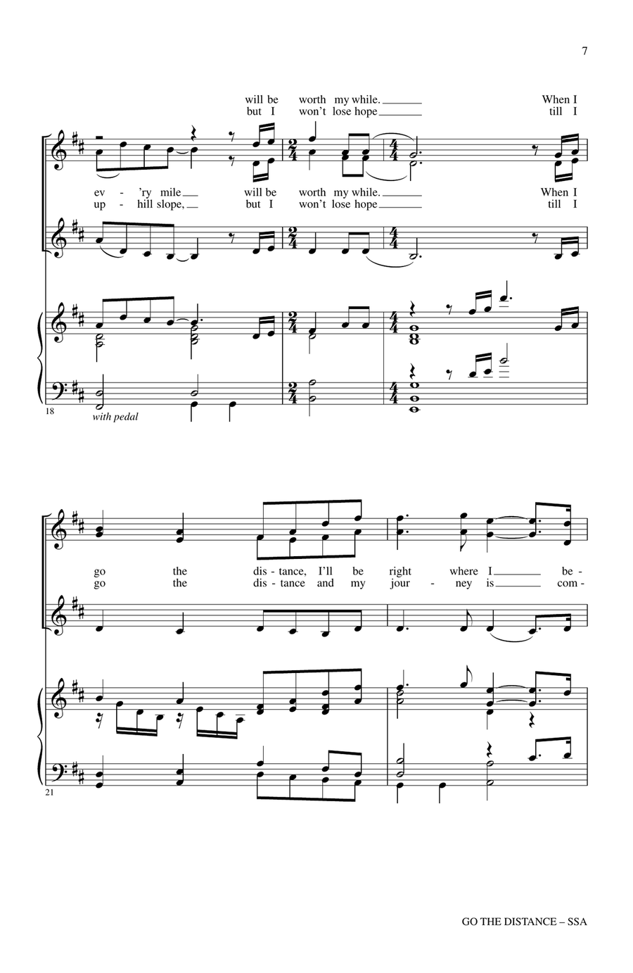 Go The Distance (from Hercules) (arr. John Leavitt) SSA scores gallery preview page 5