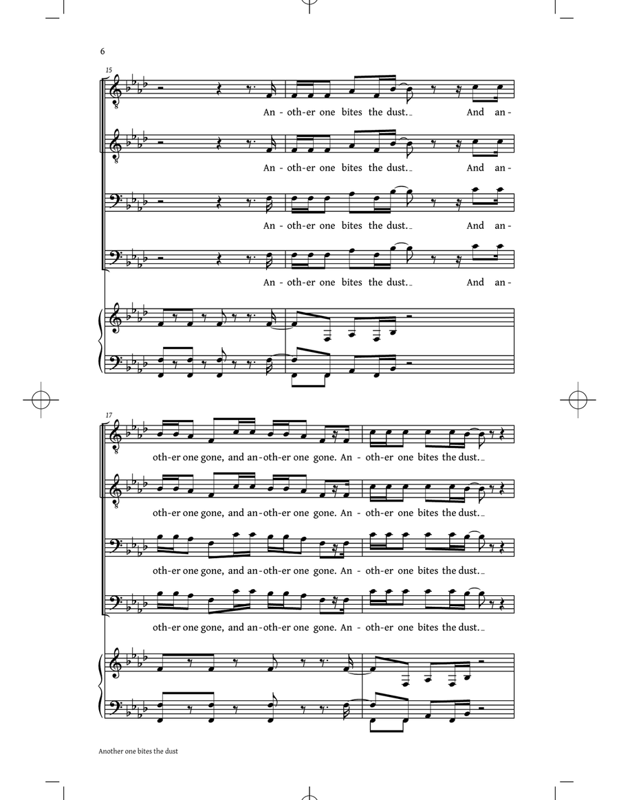 Classic Queen (Choral Collection) (arr. Philip Lawson) TTBB scores gallery preview page 4