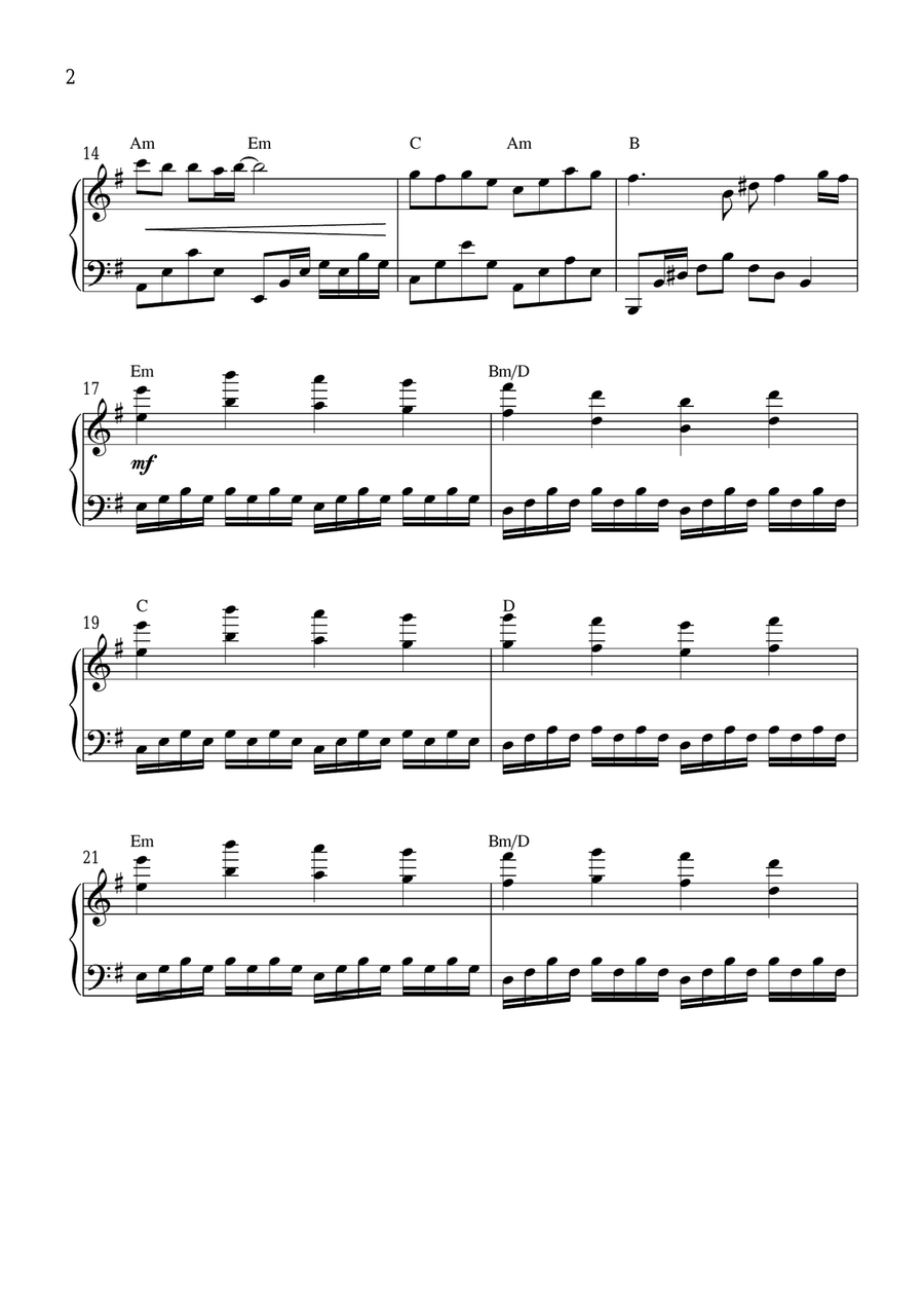 Wake Up the Flame of Your Heart Piano Method scores gallery preview page 2