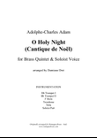 O Holy Night (Cantique de Noël) - for Brass Quintet & Voice