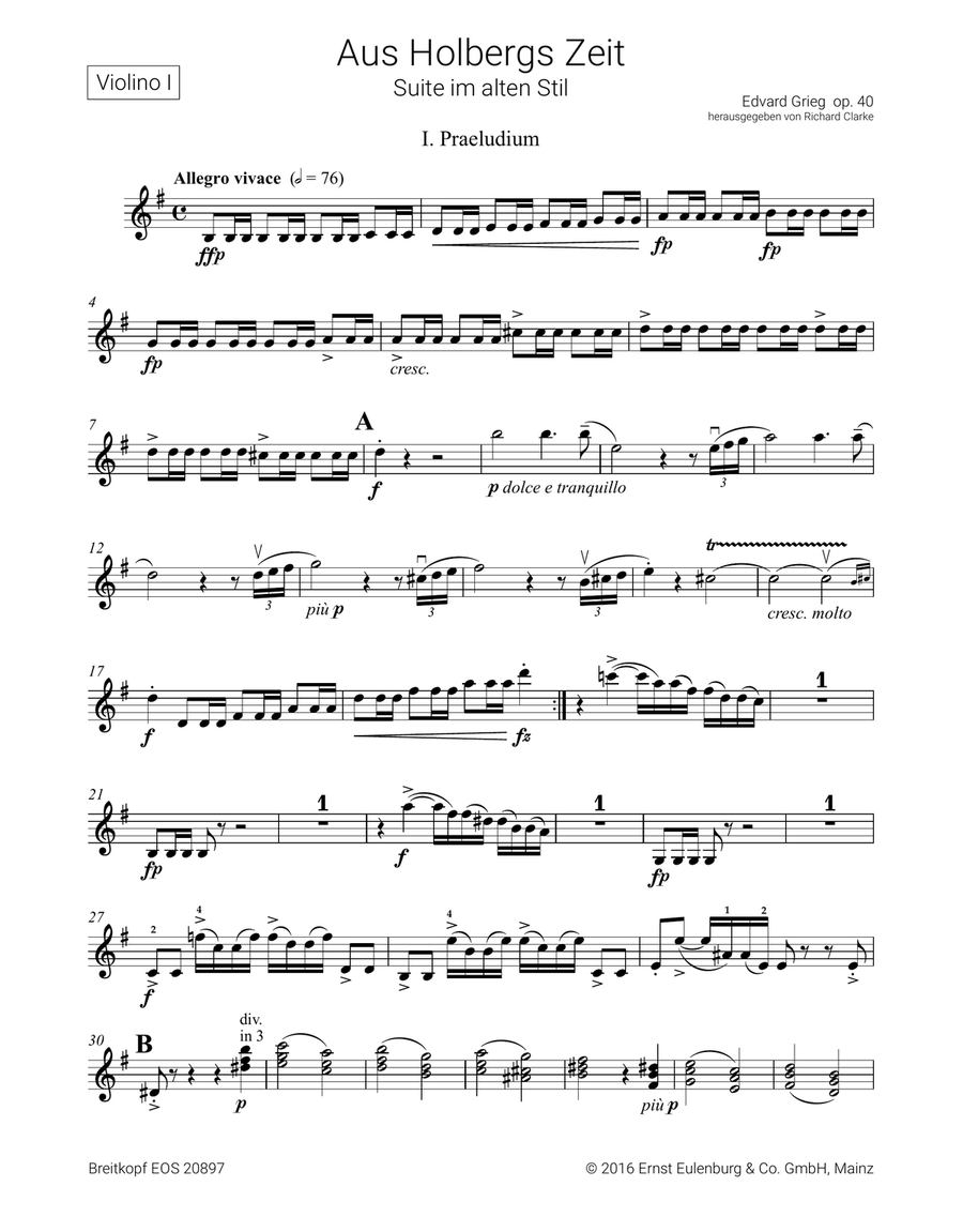 From Holberg's Time Op. 40 Part scores gallery preview page 2