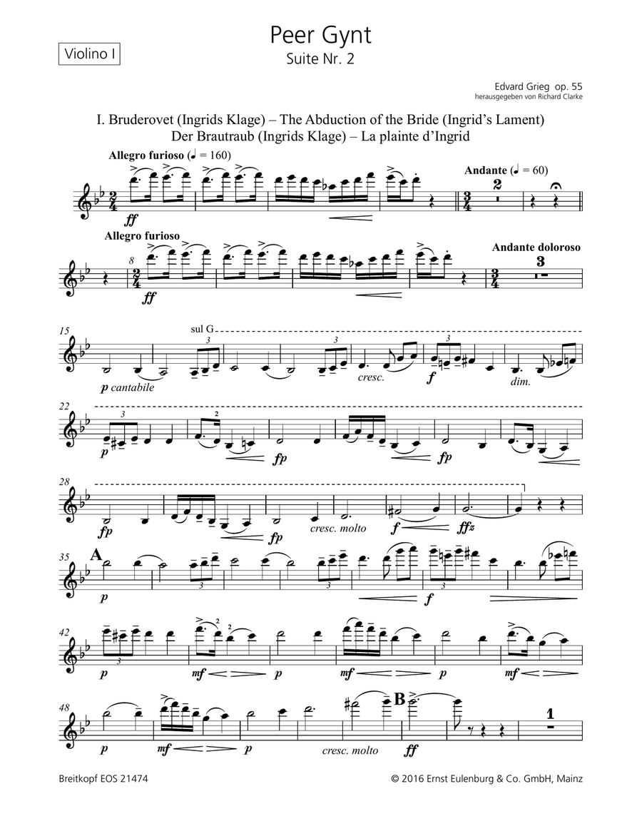 Peer Gynt Suite No. 2 Op. 55 Peer Gynt Suite No. 2 Op. 55 Part scores gallery preview page 2