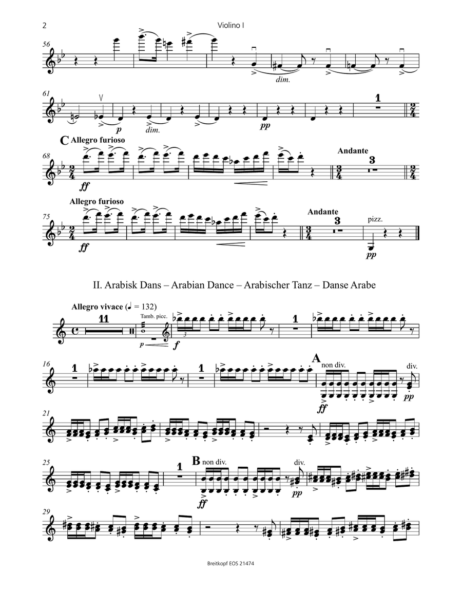 Peer Gynt Suite No. 2 Op. 55 Peer Gynt Suite No. 2 Op. 55 Part scores gallery preview page 3