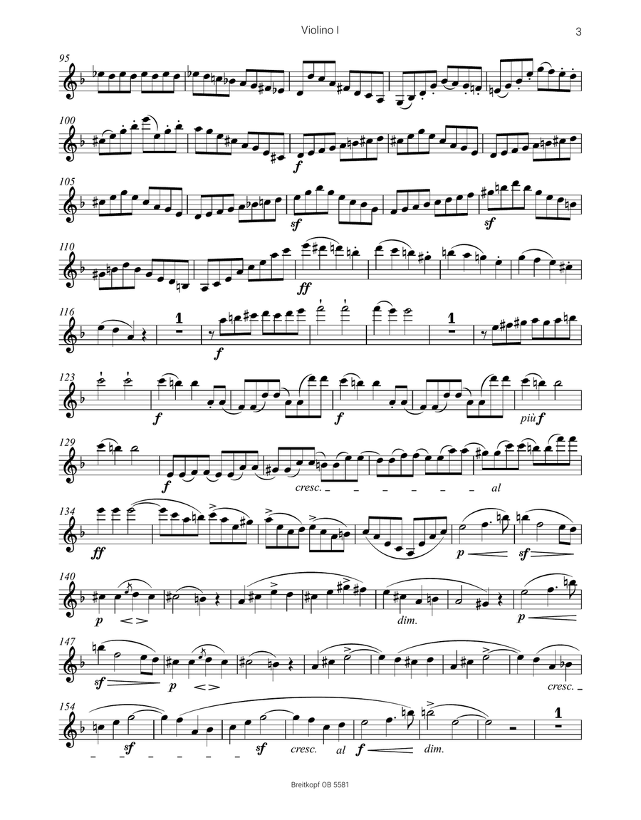 Symphony No. 5 in D minor [Op. 107] MWV N 15 (Reformation Symphony) Orchestra scores gallery preview page 3