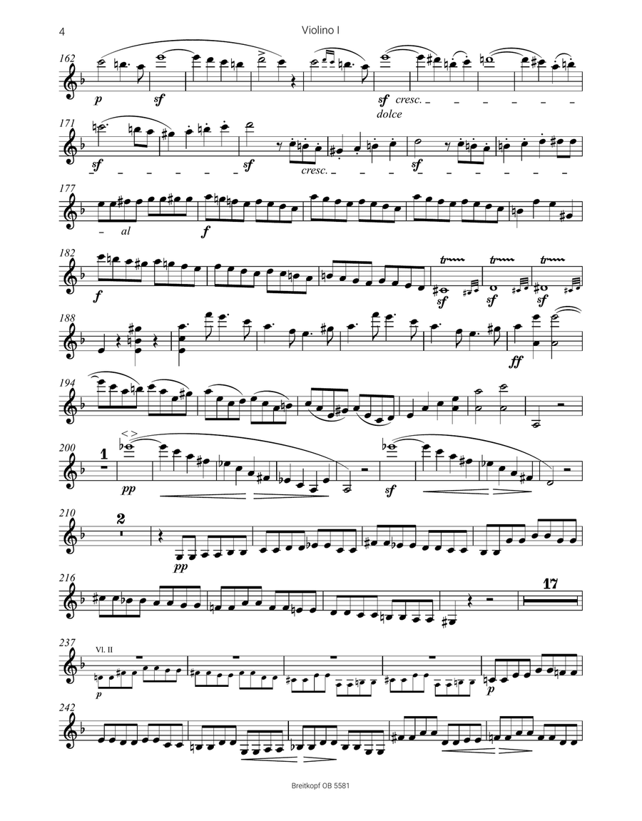 Symphony No. 5 in D minor [Op. 107] MWV N 15 (Reformation Symphony) Orchestra scores gallery preview page 4