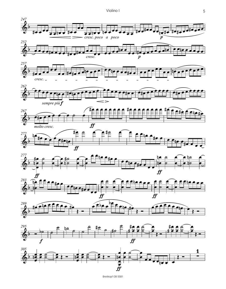 Symphony No. 5 in D minor [Op. 107] MWV N 15 (Reformation Symphony) Orchestra scores gallery preview page 5