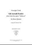 Gli Arredi Festivi from Nabucco - for Brass Quintet