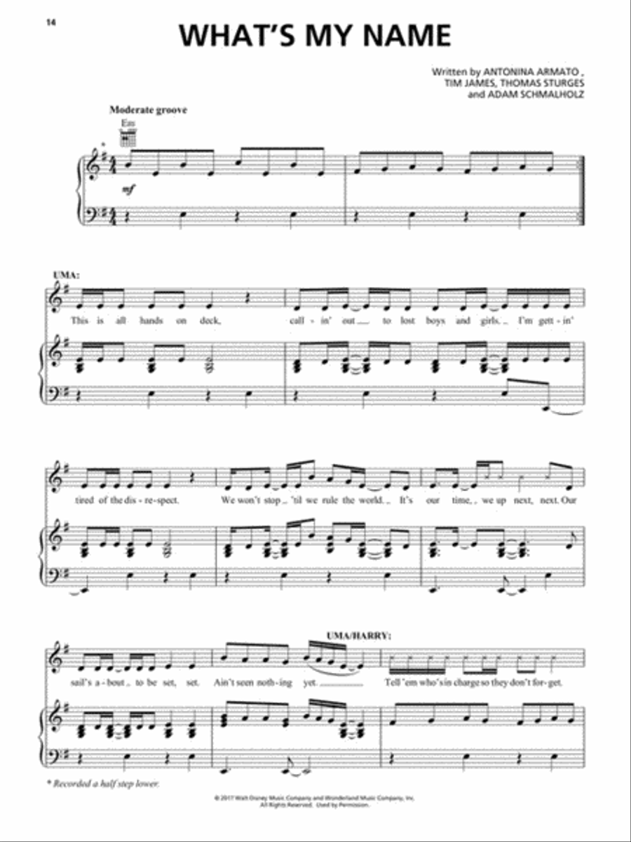 Descendants 2 Descendants 2 Piano, Vocal, Guitar scores gallery preview page 5