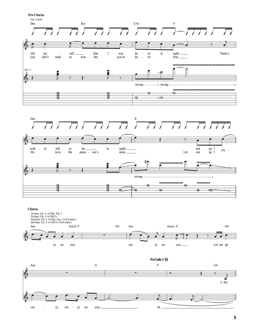 Crazy On You Crazy On You Acoustic Guitar scores gallery preview page 5