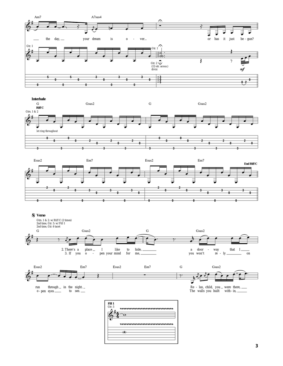 Silent Lucidity Silent Lucidity Acoustic Guitar scores gallery preview page 3