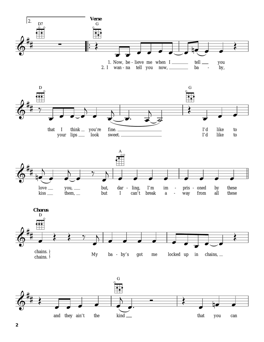 Chains Chains Ukulele scores gallery preview page 2