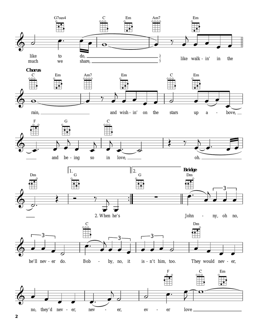 Walking In The Rain Walking In The Rain Ukulele scores gallery preview page 2
