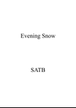 Evening Snow
