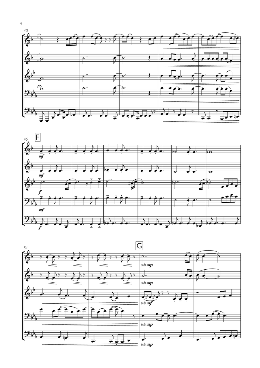 Let's Stay Together Let's Stay Together Brass Ensemble scores gallery preview page 4