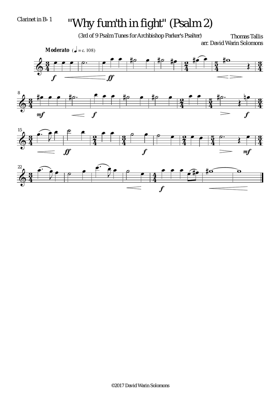 Why fum'th in fight for 4 clarinets Clarinet Quartet scores gallery preview page 3