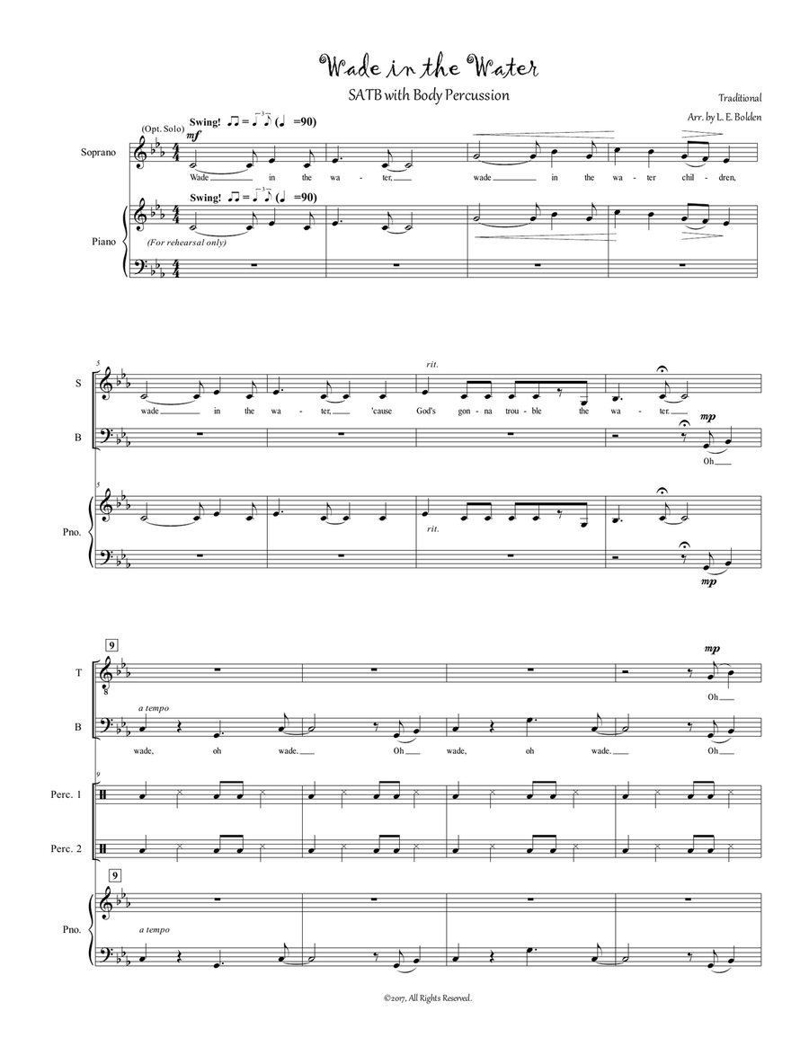 Wade in the Water Wade in the Water 4-Part scores gallery preview page 4