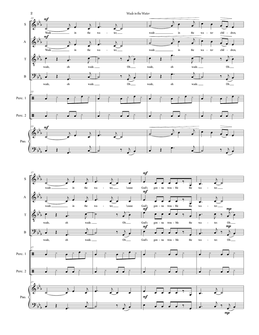 Wade in the Water Wade in the Water 4-Part scores gallery preview page 5