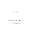 Piano Sonata Scherzo