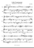 Little Counterpoint arranged for Violin and Harp