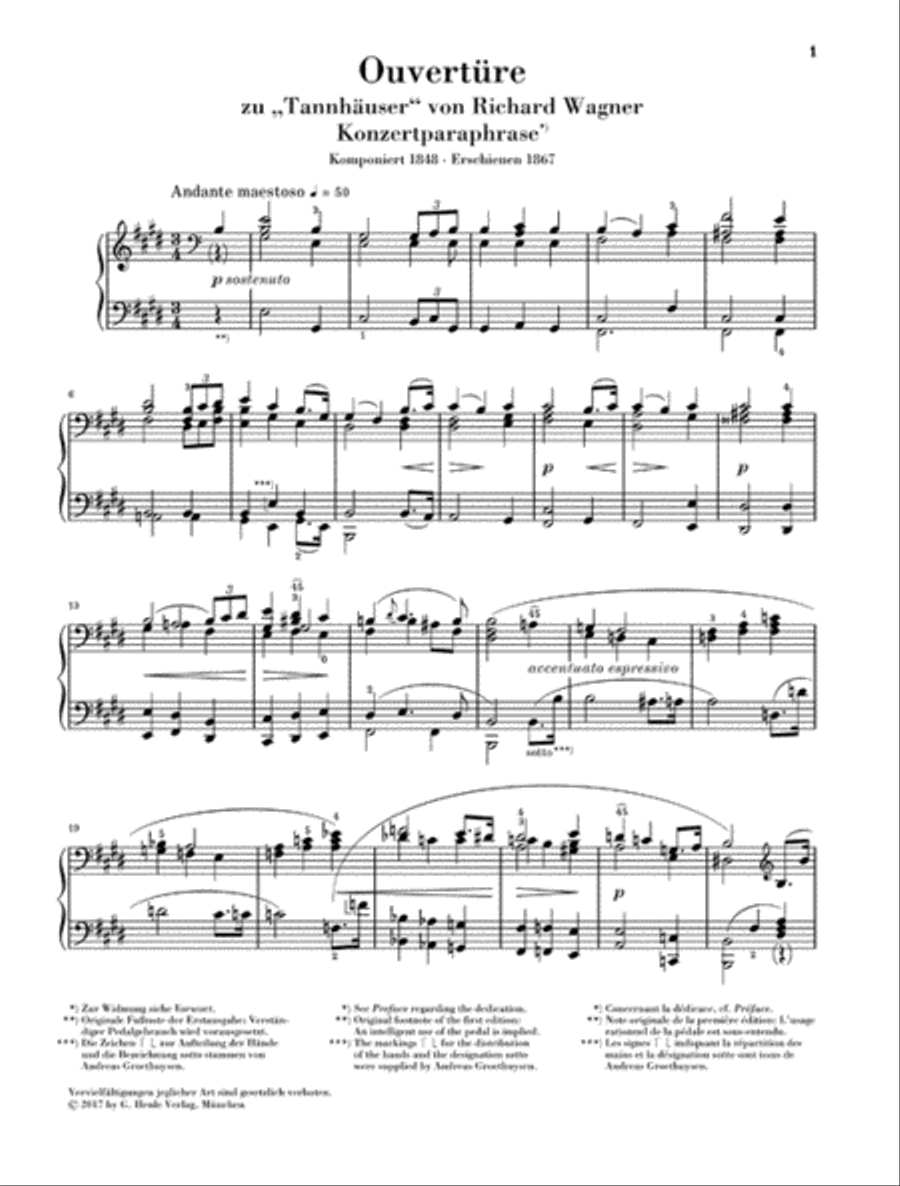 Overture to Tannhauser Piano Solo scores gallery preview page 2