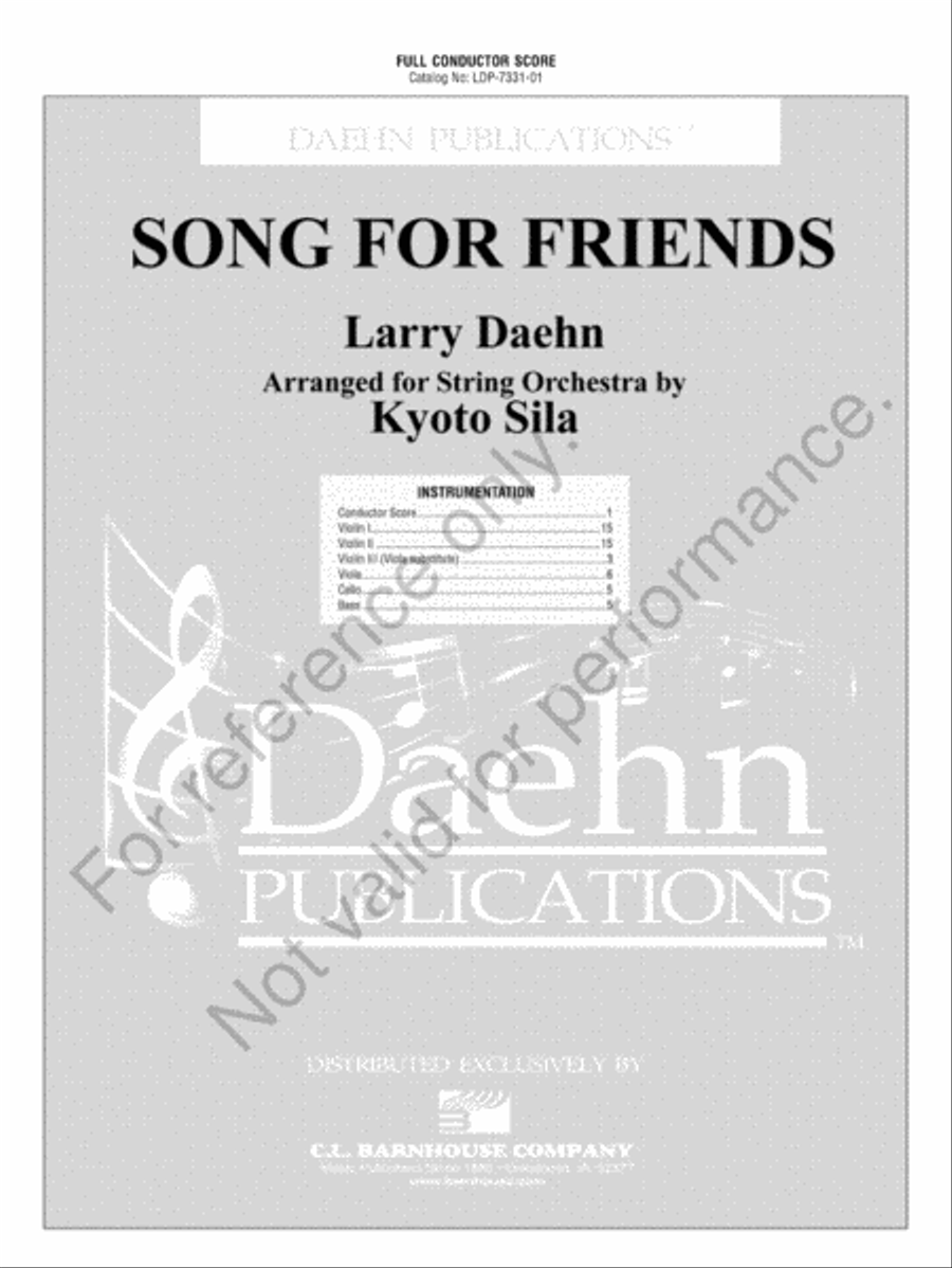 A Song For Friends String Orchestra scores gallery preview page 2
