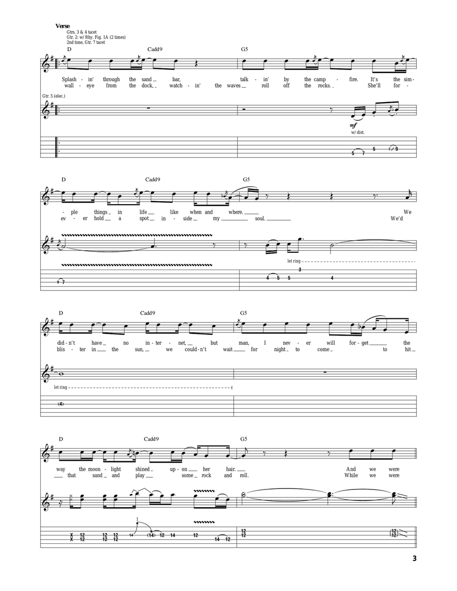 All Summer Long All Summer Long Acoustic Guitar scores gallery preview page 3