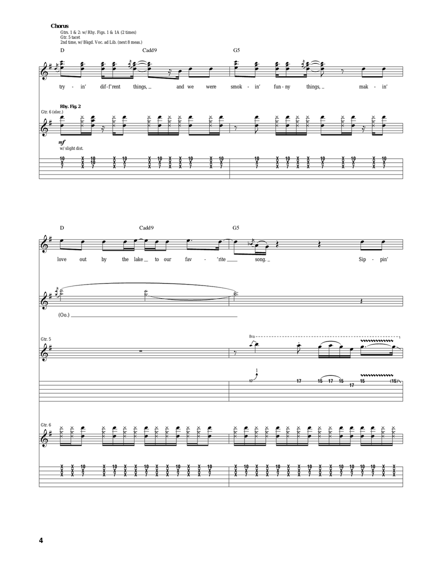 All Summer Long All Summer Long Acoustic Guitar scores gallery preview page 4