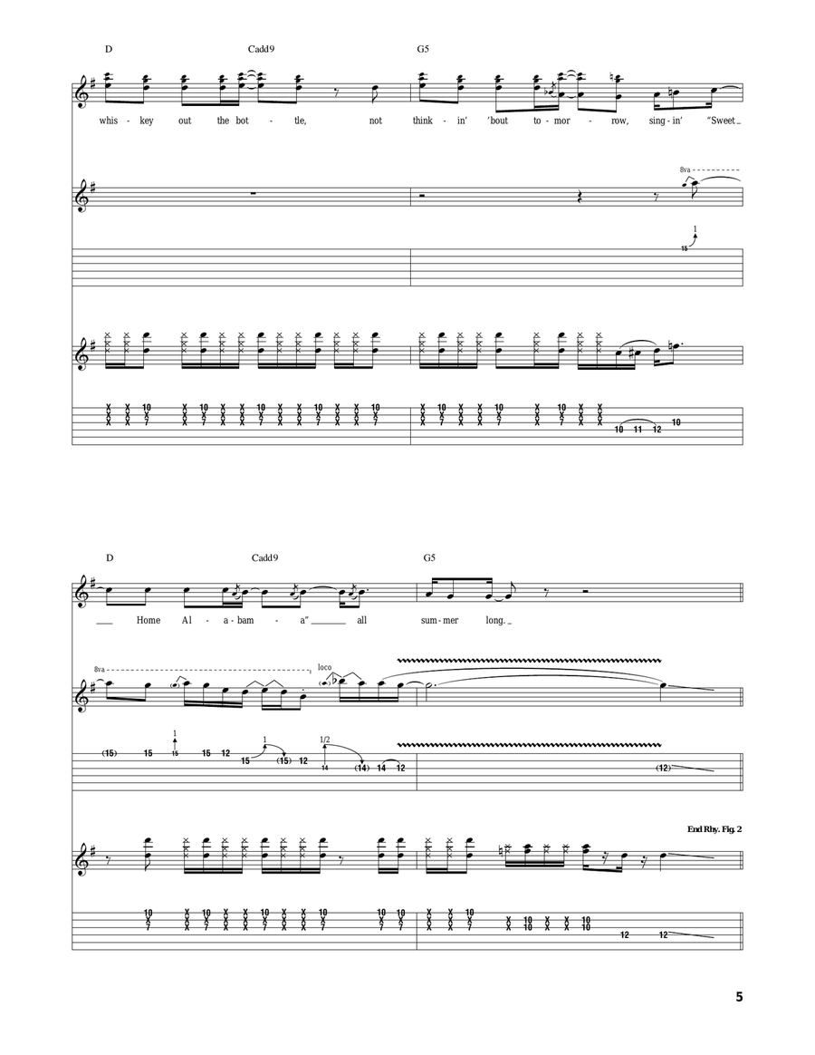 All Summer Long All Summer Long Acoustic Guitar scores gallery preview page 5