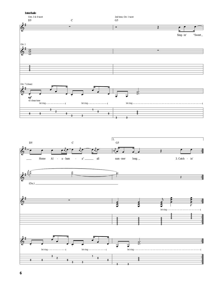 All Summer Long All Summer Long Acoustic Guitar scores gallery preview page 6