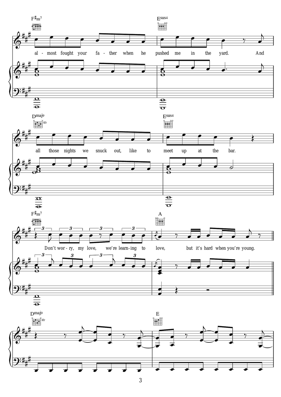 Young Young Piano, Vocal scores gallery preview page 3