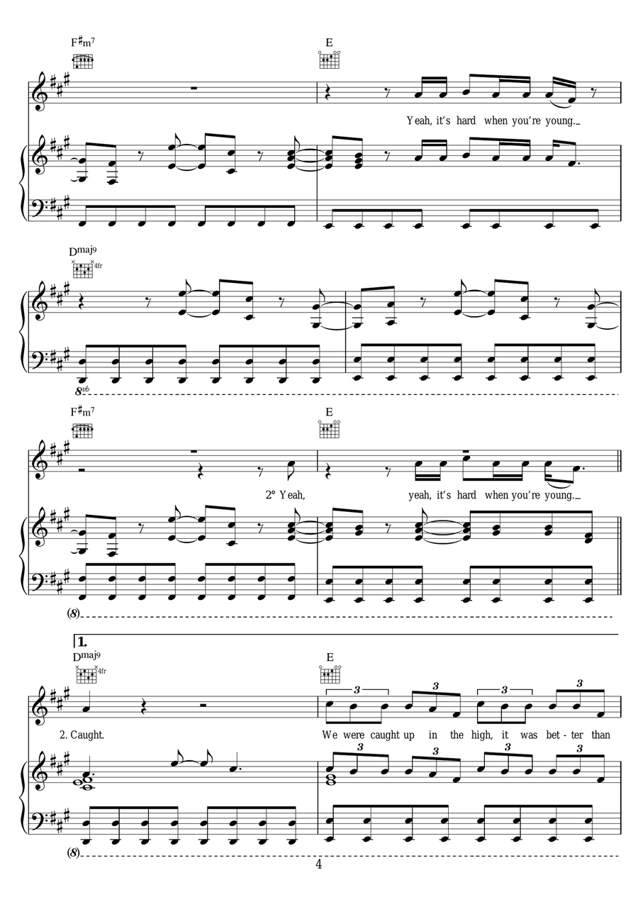 Young Young Piano, Vocal scores gallery preview page 4