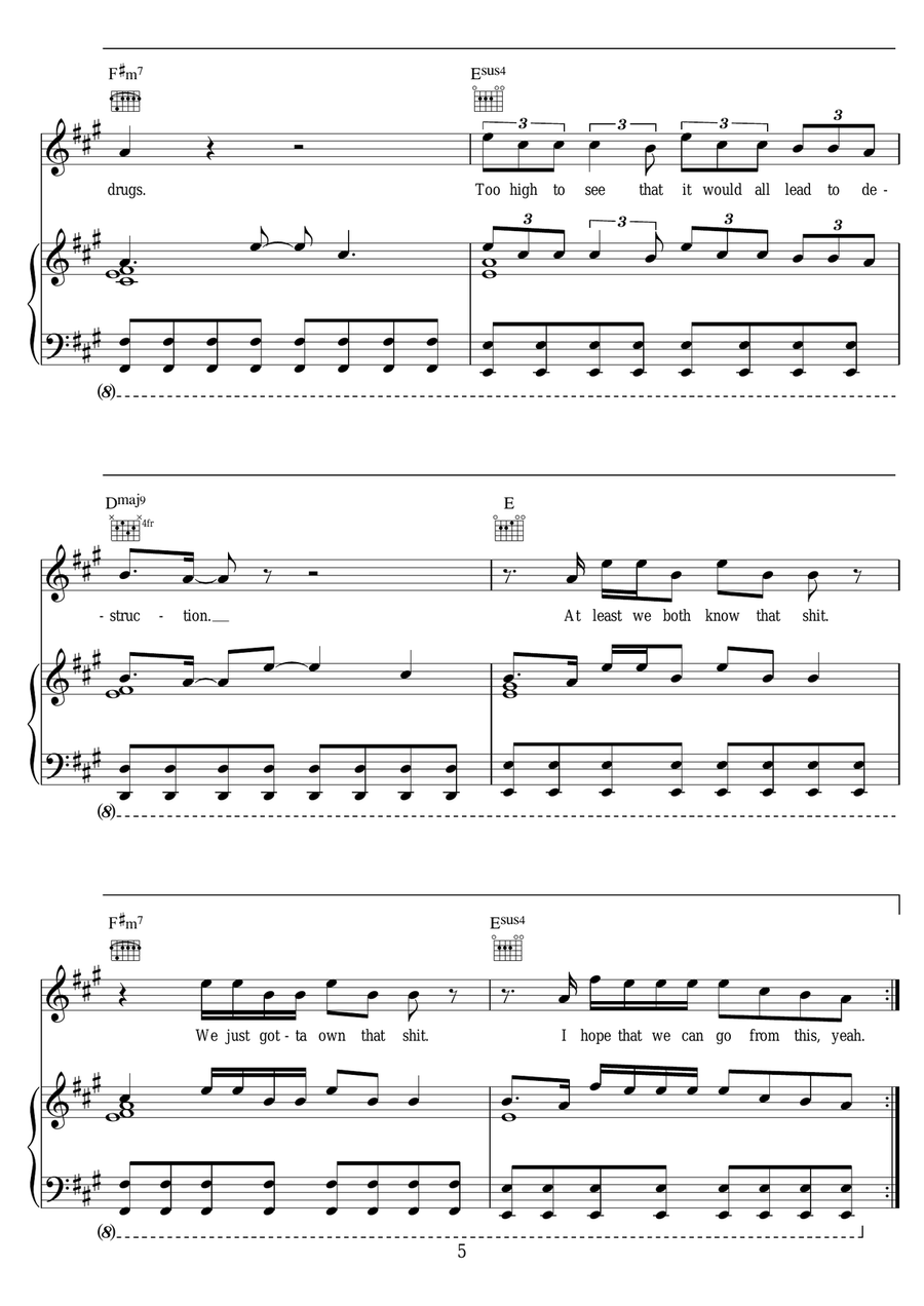 Young Young Piano, Vocal scores gallery preview page 5