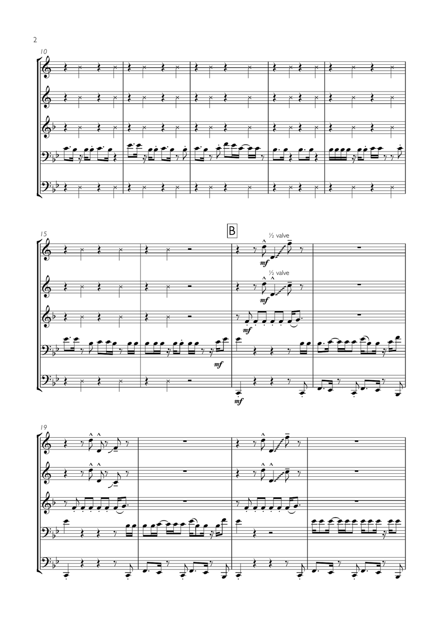 Uptown Funk Uptown Funk Brass Ensemble scores gallery preview page 2