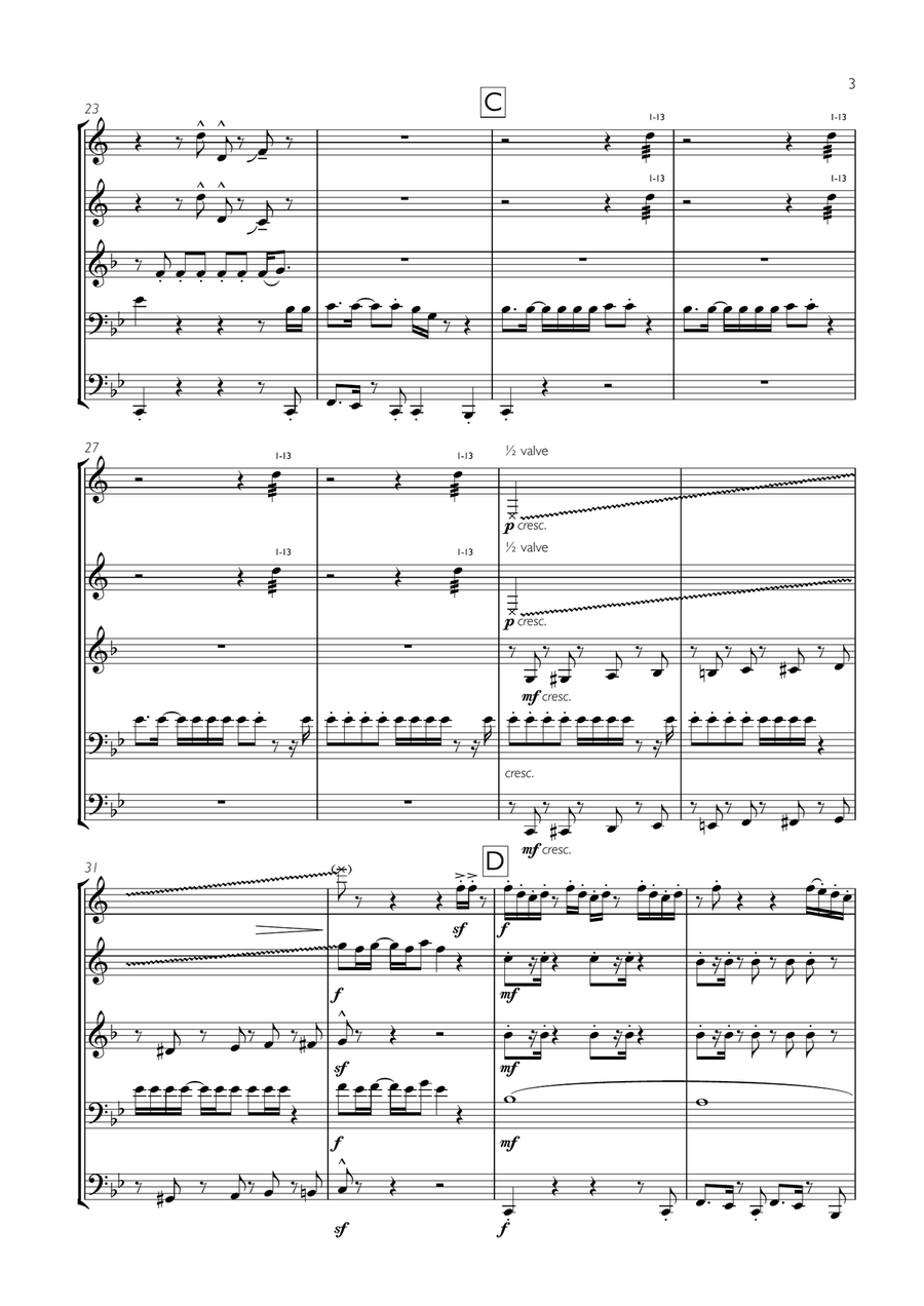 Uptown Funk Uptown Funk Brass Ensemble scores gallery preview page 3
