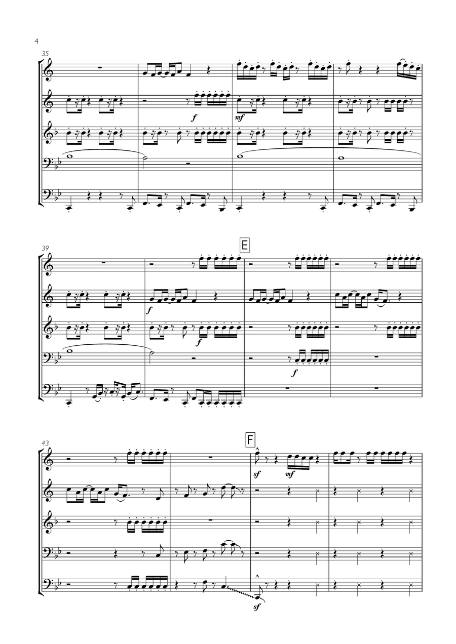 Uptown Funk Uptown Funk Brass Ensemble scores gallery preview page 4