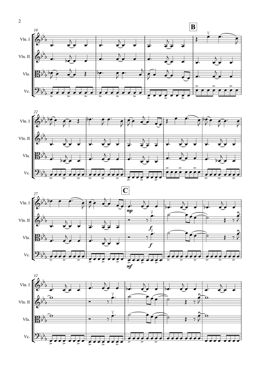 Clocks String Quartet scores gallery preview page 3