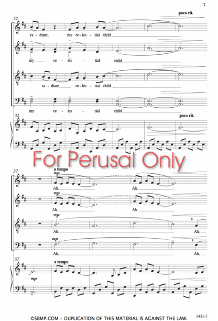 Lunar Lullaby - SATB Octavo 4-Part scores gallery preview page 6