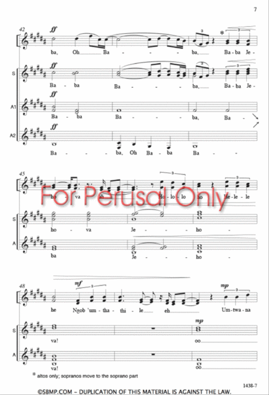 Indodana - SSAA Octavo Indodana - SSAA Octavo SSAA scores gallery preview page 6